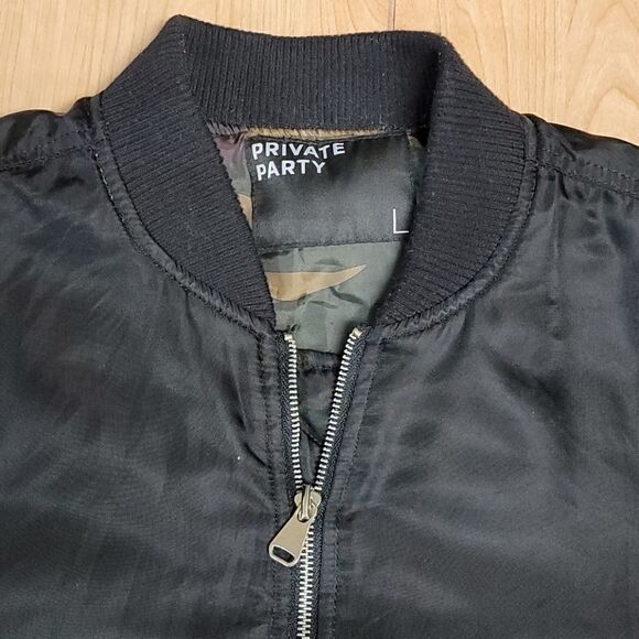 WOMEN'S PRIVATE PARTY "DOES IT LOOK LIKE I GIVE A F*CK?" STATEMENT JACKET, SZ L - Picture 3 of 7